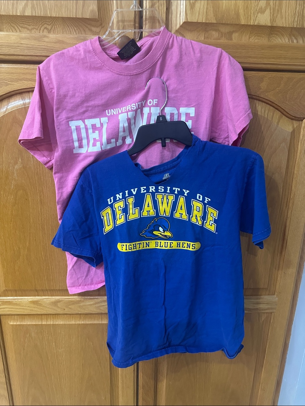 Pink & Blue University of Delaware Short Sleeve Tees. Both size small.